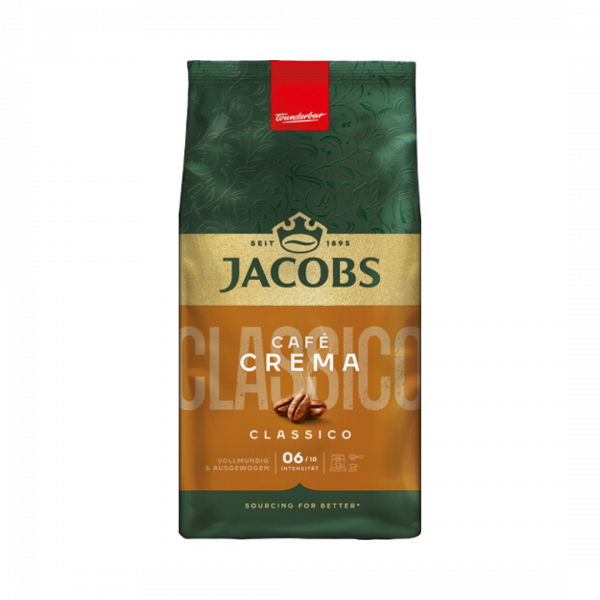 817803 Jacobs Caffe Crema Classico, Ganze Bohne, 1000g